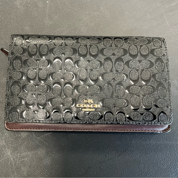 Coach Black and Brown Signature Wallet - Picture 1 of 5